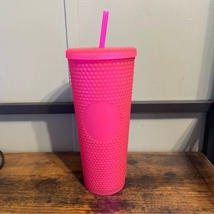 Starbucks Hot Pink Studded Cup